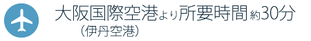 大阪国際空港より所要時間 約30分
